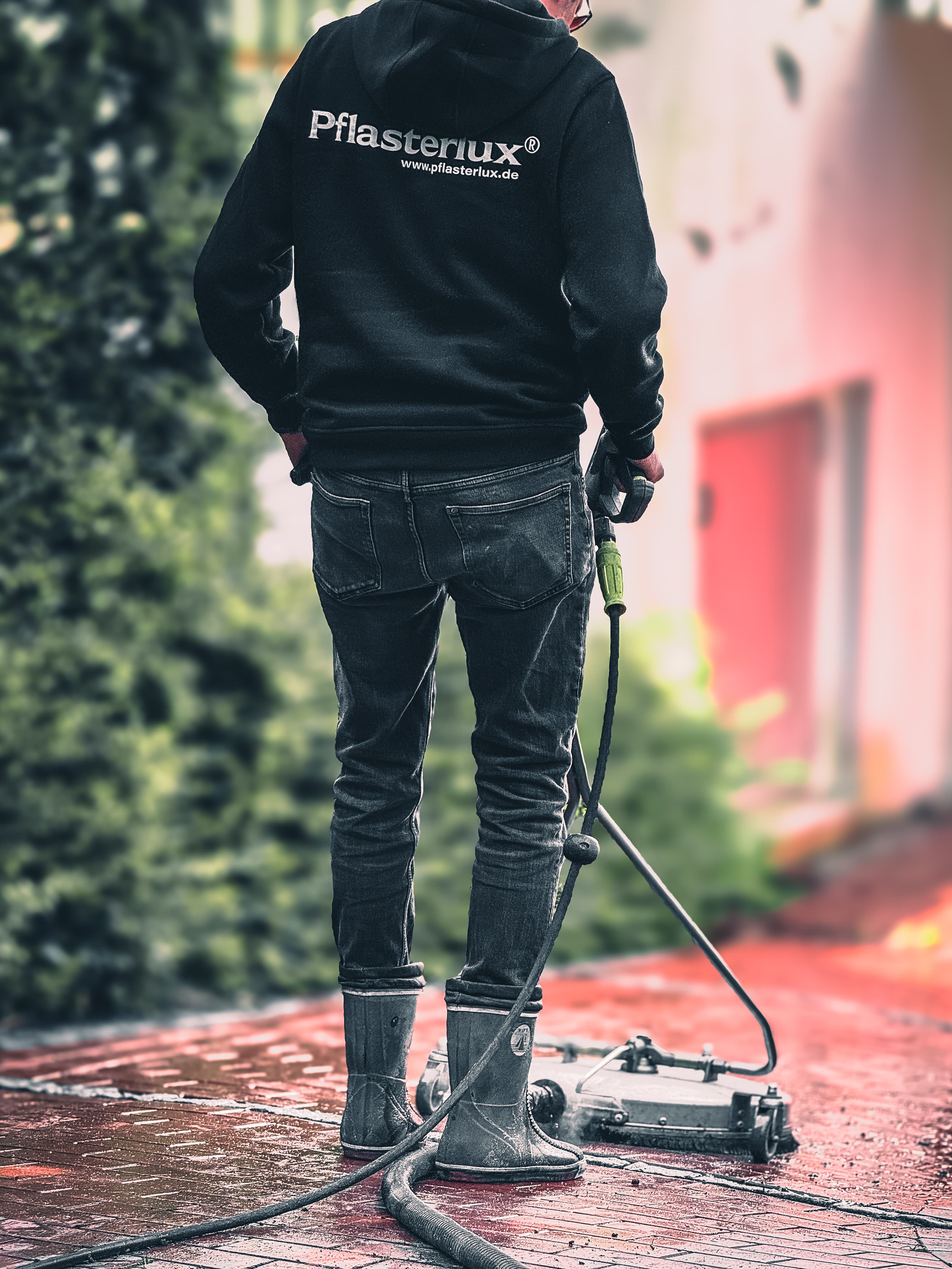 Reinigen mit Heißwasser