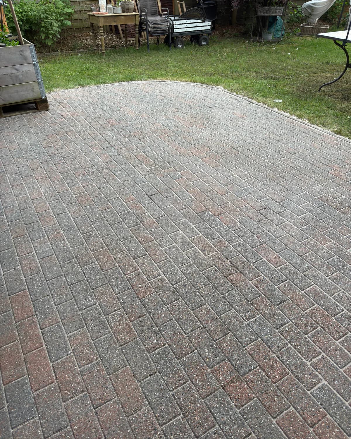 Terrasse in Ladelund nach der Aufbereitung
